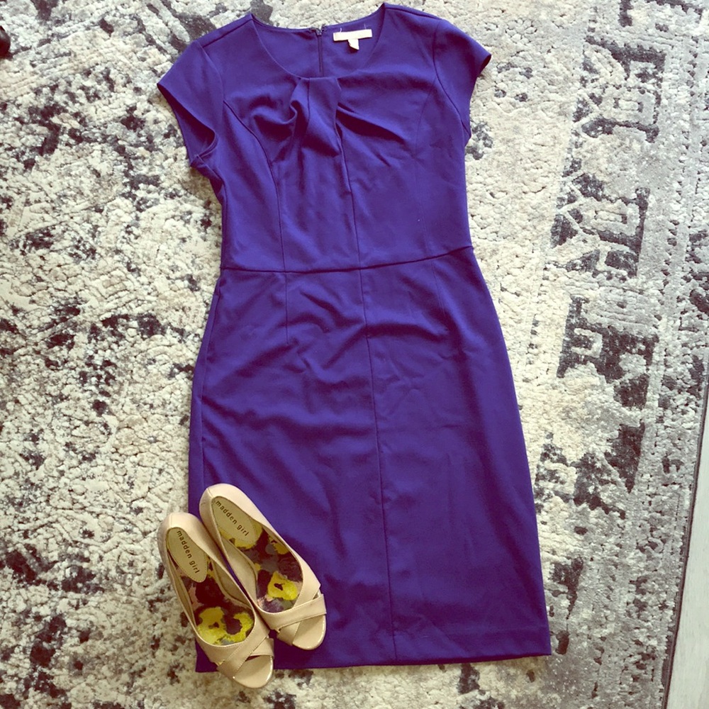 Blue below knee Banana Republic work dress.